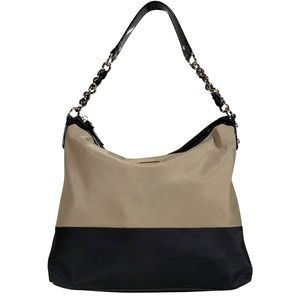 Kate Spade Black and Brown Nylon Chain Handle Purs